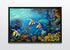 black wood framed original painting great barrier reef angel fish wall art print